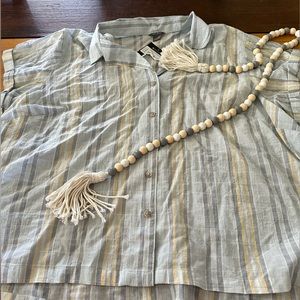 Women’s 2X Eddie Bauer Lightweight Cotton Button Down Blouse